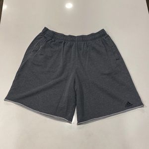Adidas Gray Basketball Lounge Shorts with Pockets
